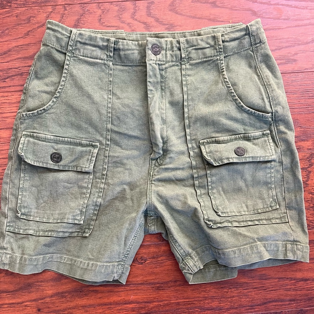 Mother Green Cargo Shorts Size 27